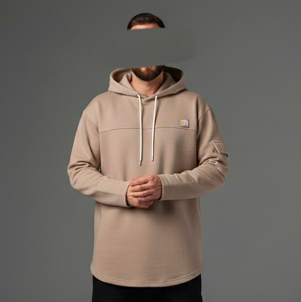 Sweat Capuche  Beige