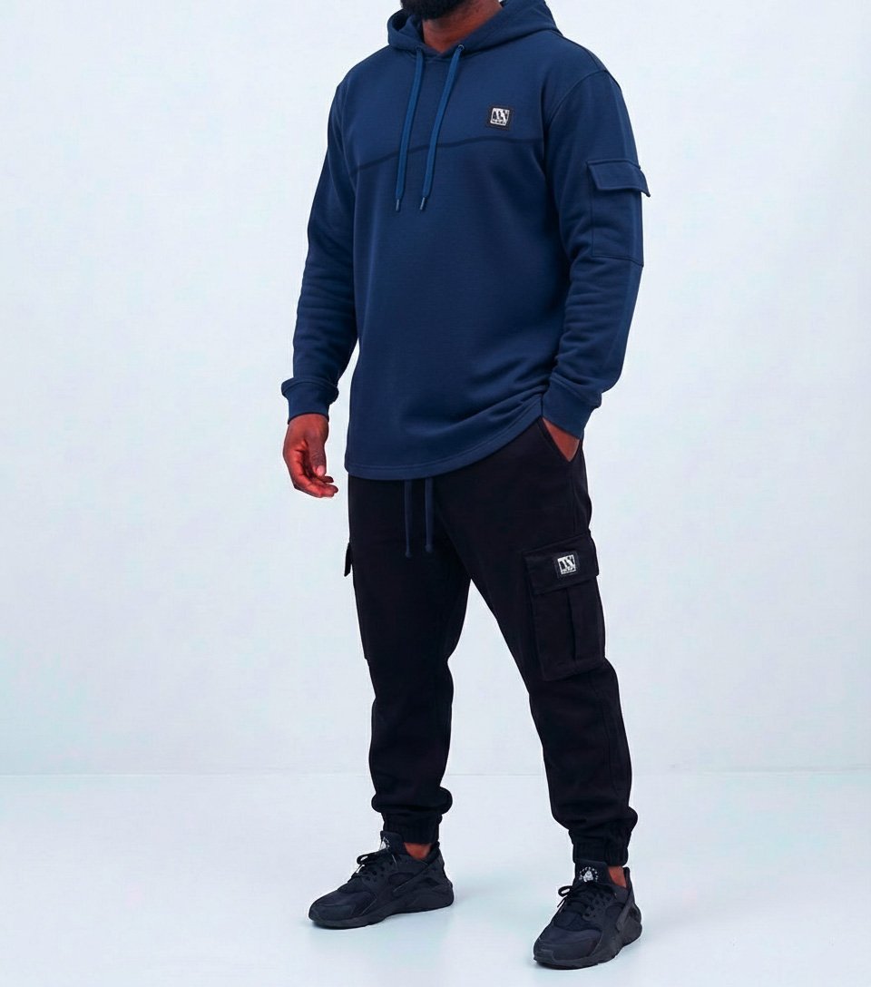 Sweat Capuche Bleu Nuit - Image 3