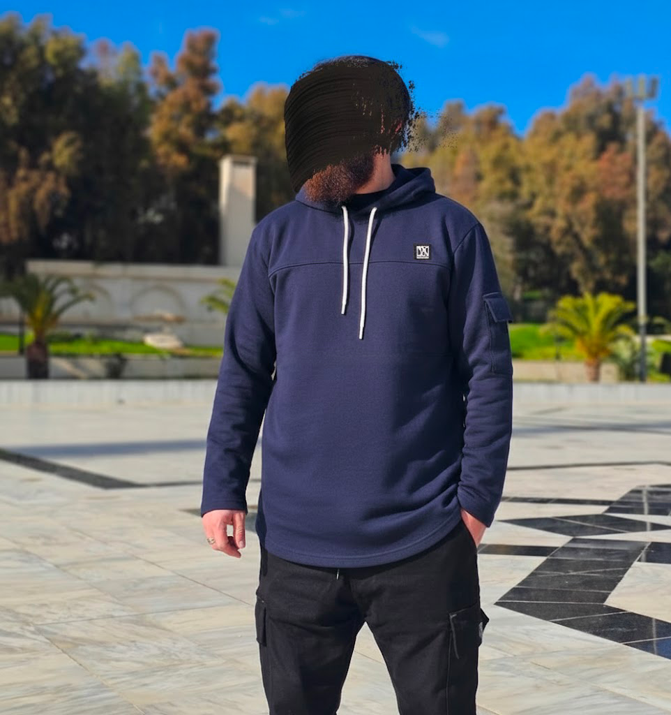 Sweat Capuche Bleu Nuit - Image 4