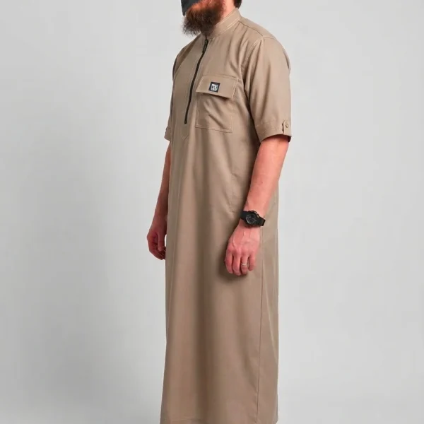 Qamis Summer Toile Coton (fibre de bamboo) Oversize Beige