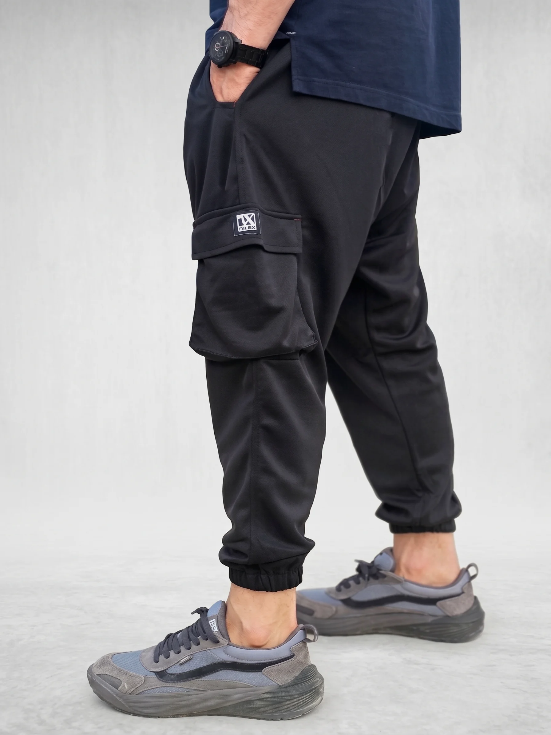 Pantalon Cargo - Oversize Homme - bleu nuit- Style Streetwear & Urbain | Silex