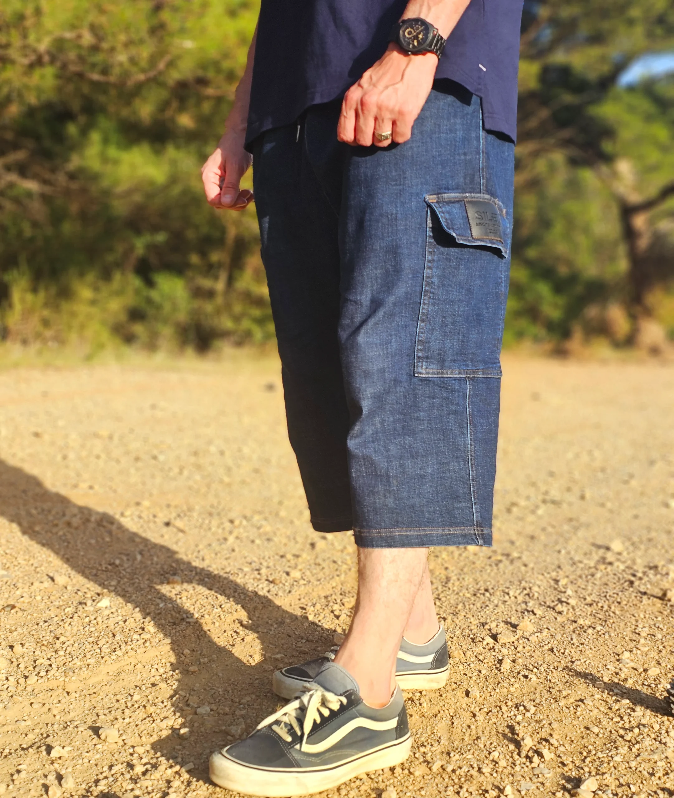 Bermuda Cargo Oversize Homme Bleu- Style Streetwear & Urbain | Silex – Image 7