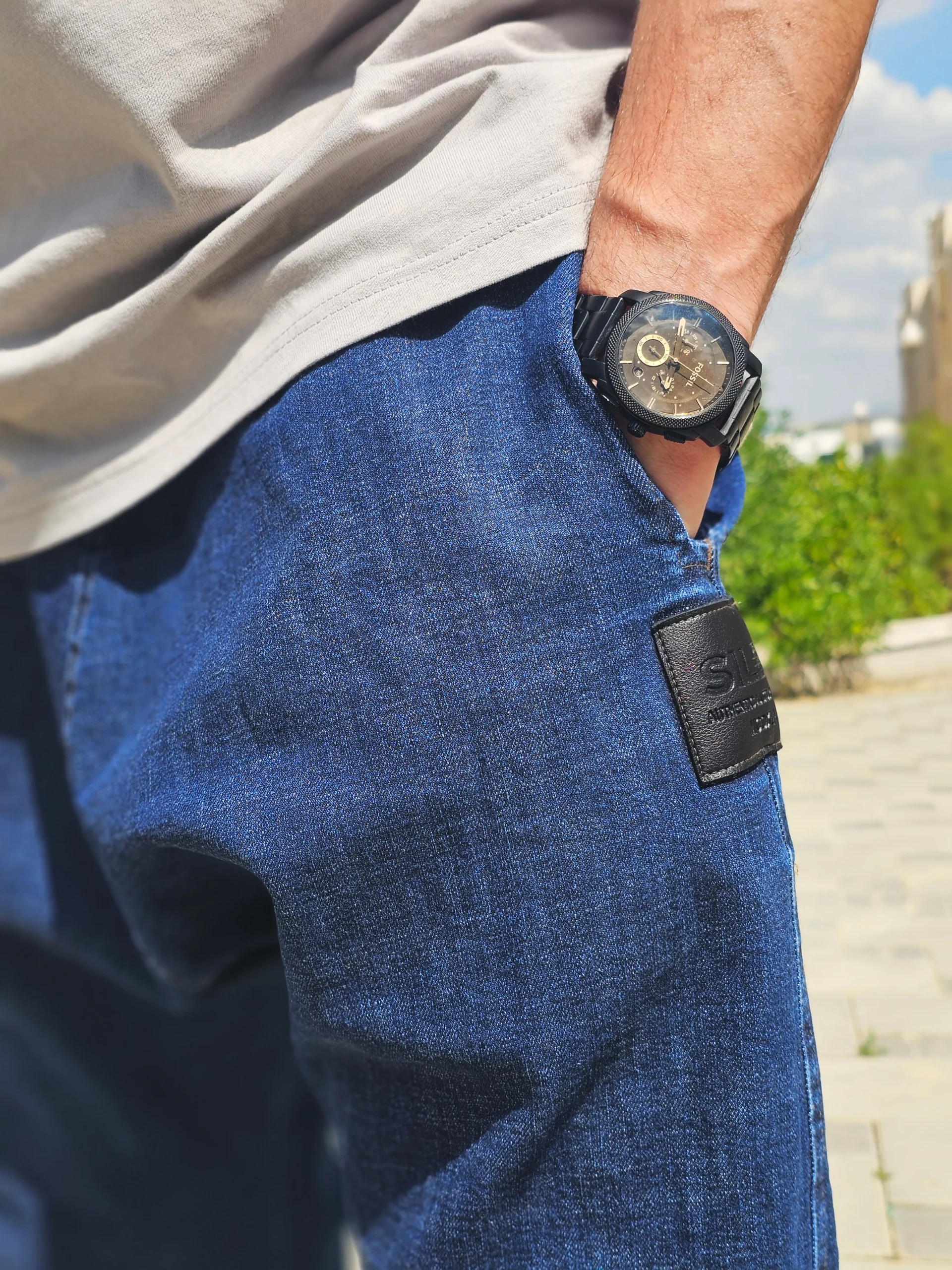 Jean Karott - coupe droite Oversize Homme - bleu brut- Style Streetwear & Urbain | Silex – Image 4