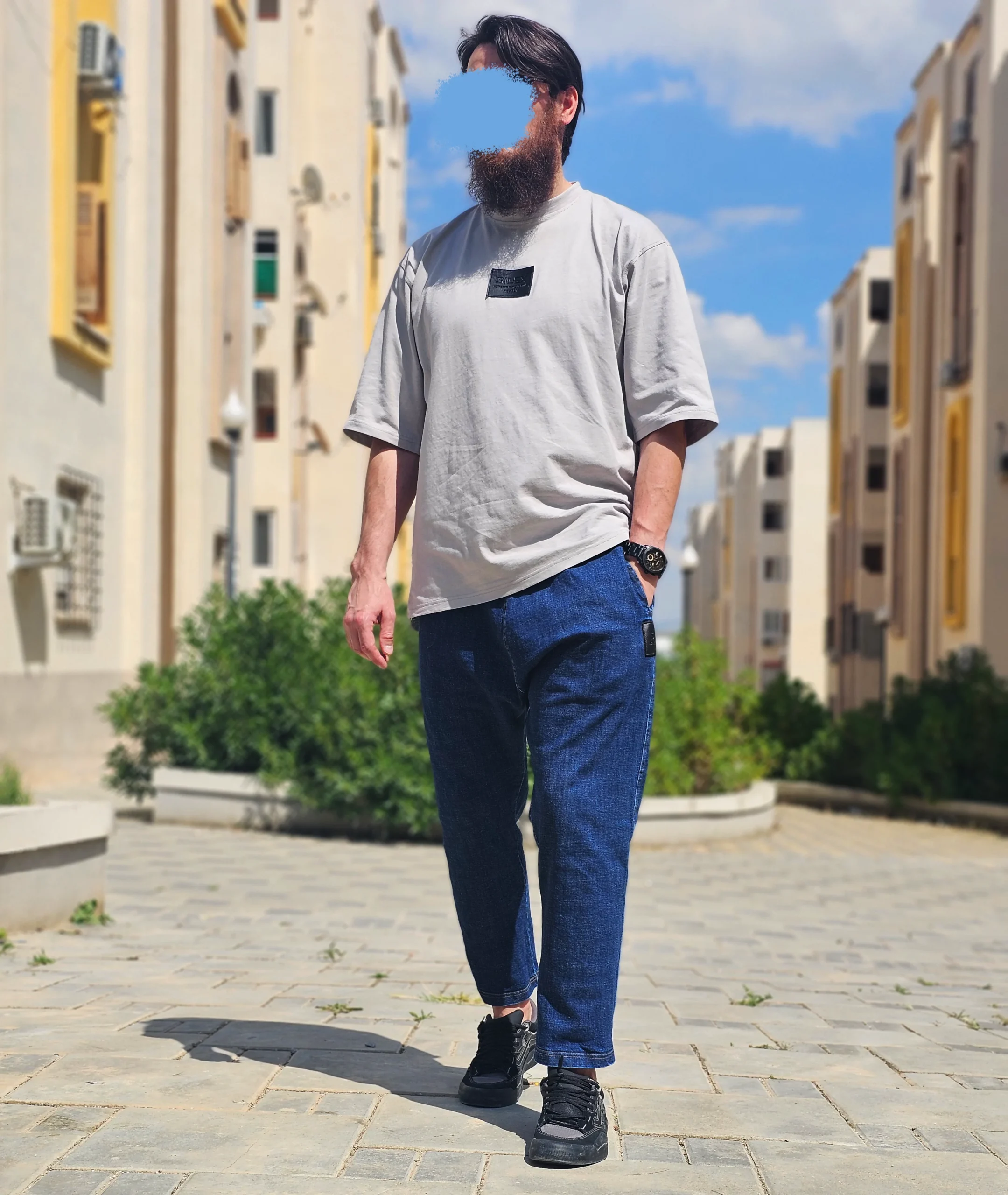Jean Karott - coupe droite Oversize Homme - bleu brut- Style Streetwear & Urbain | Silex – Image 7