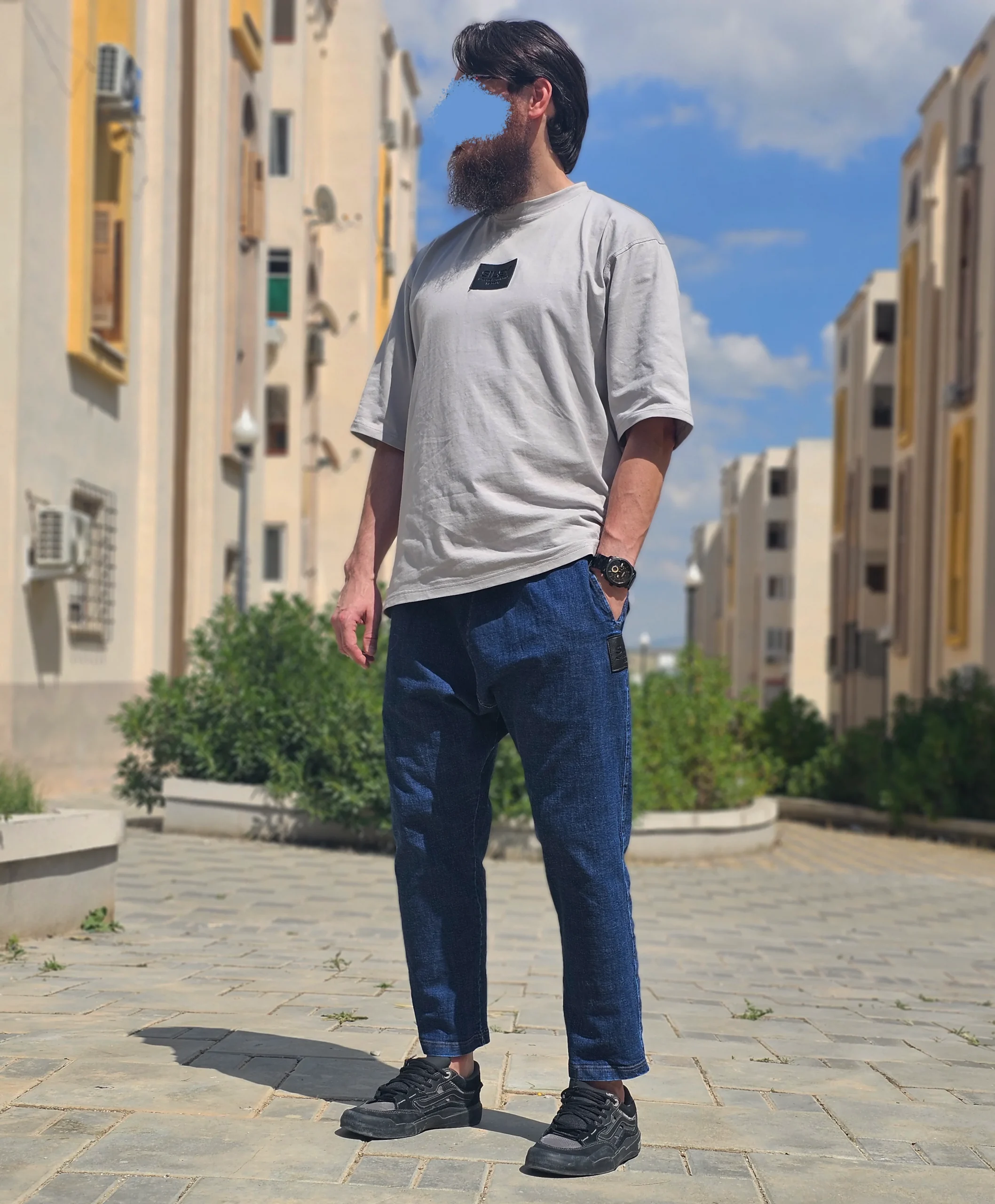 Jean Karott - coupe droite Oversize Homme - bleu brut- Style Streetwear & Urbain | Silex – Image 8