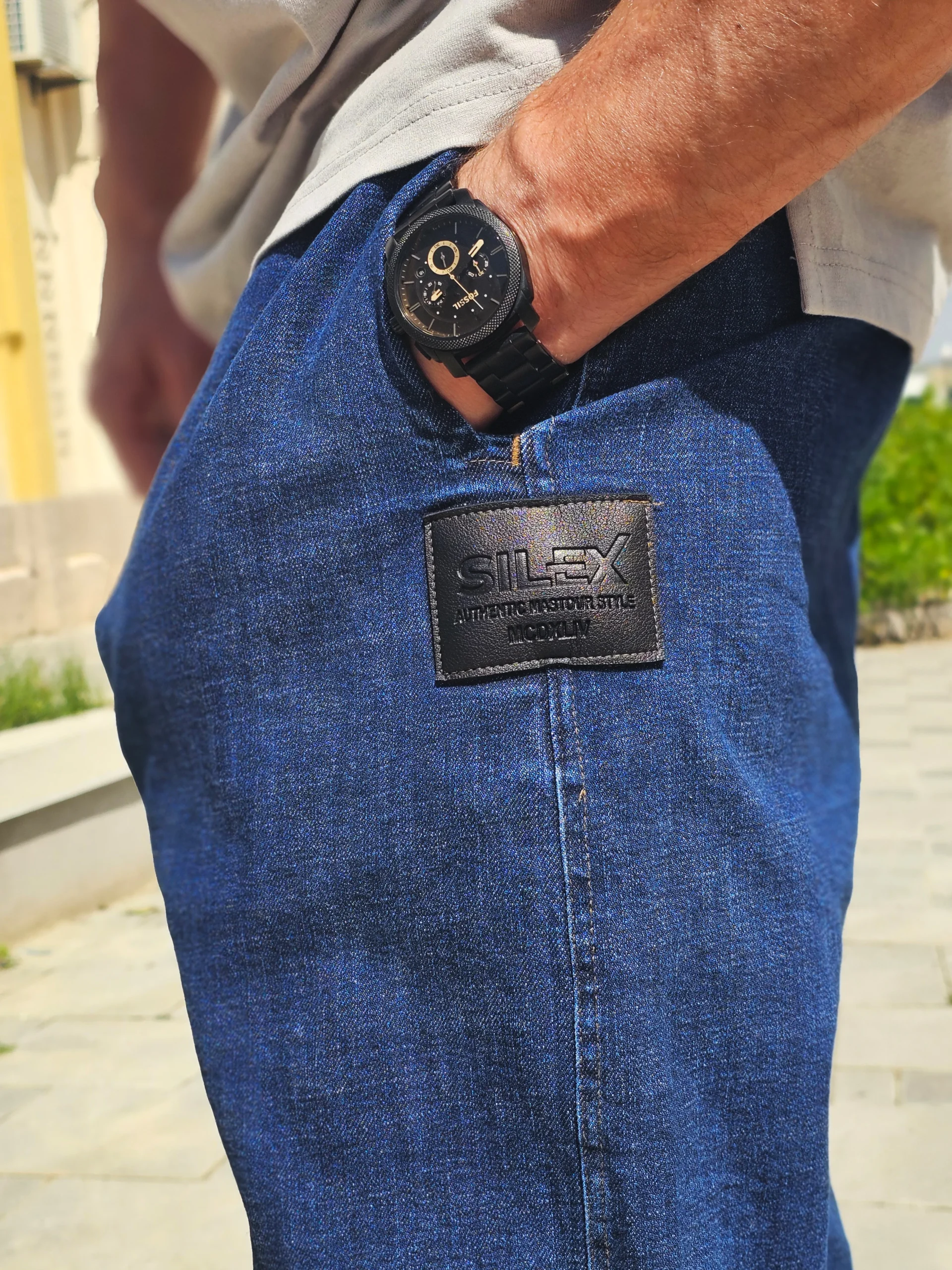 Jean Karott - coupe droite Oversize Homme - bleu brut- Style Streetwear & Urbain | Silex – Image 9