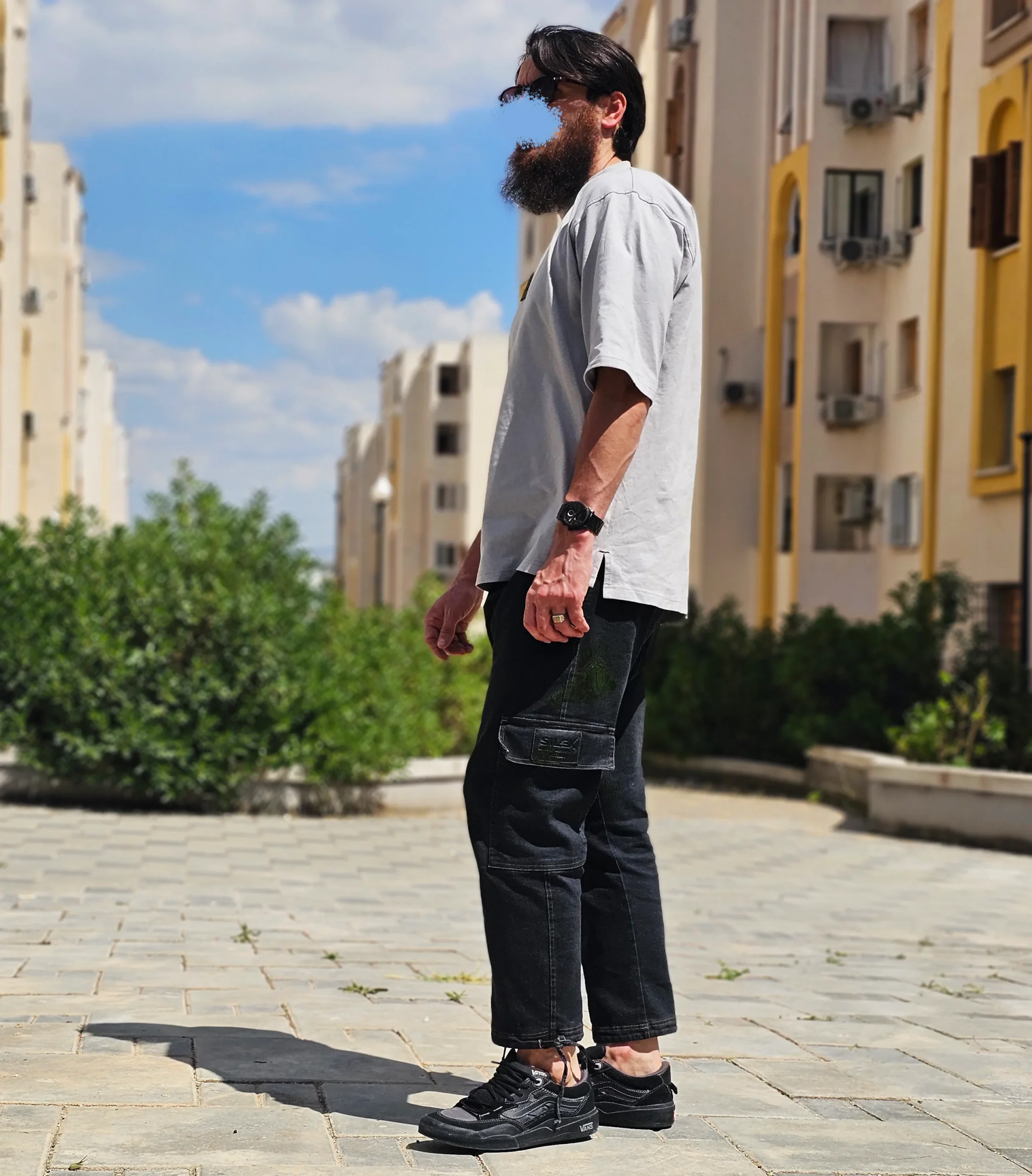 Jean Cargo Oversize Homme bleu brut- Style Streetwear & Urbain | Silex – Image 2