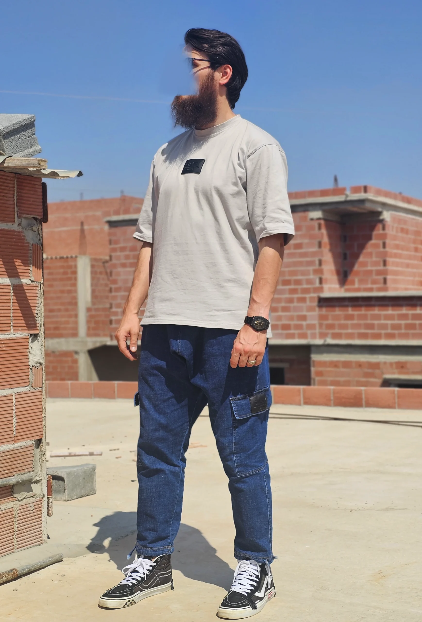 Jean Cargo Oversize Homme bleu brut- Style Streetwear & Urbain | Silex – Image 6