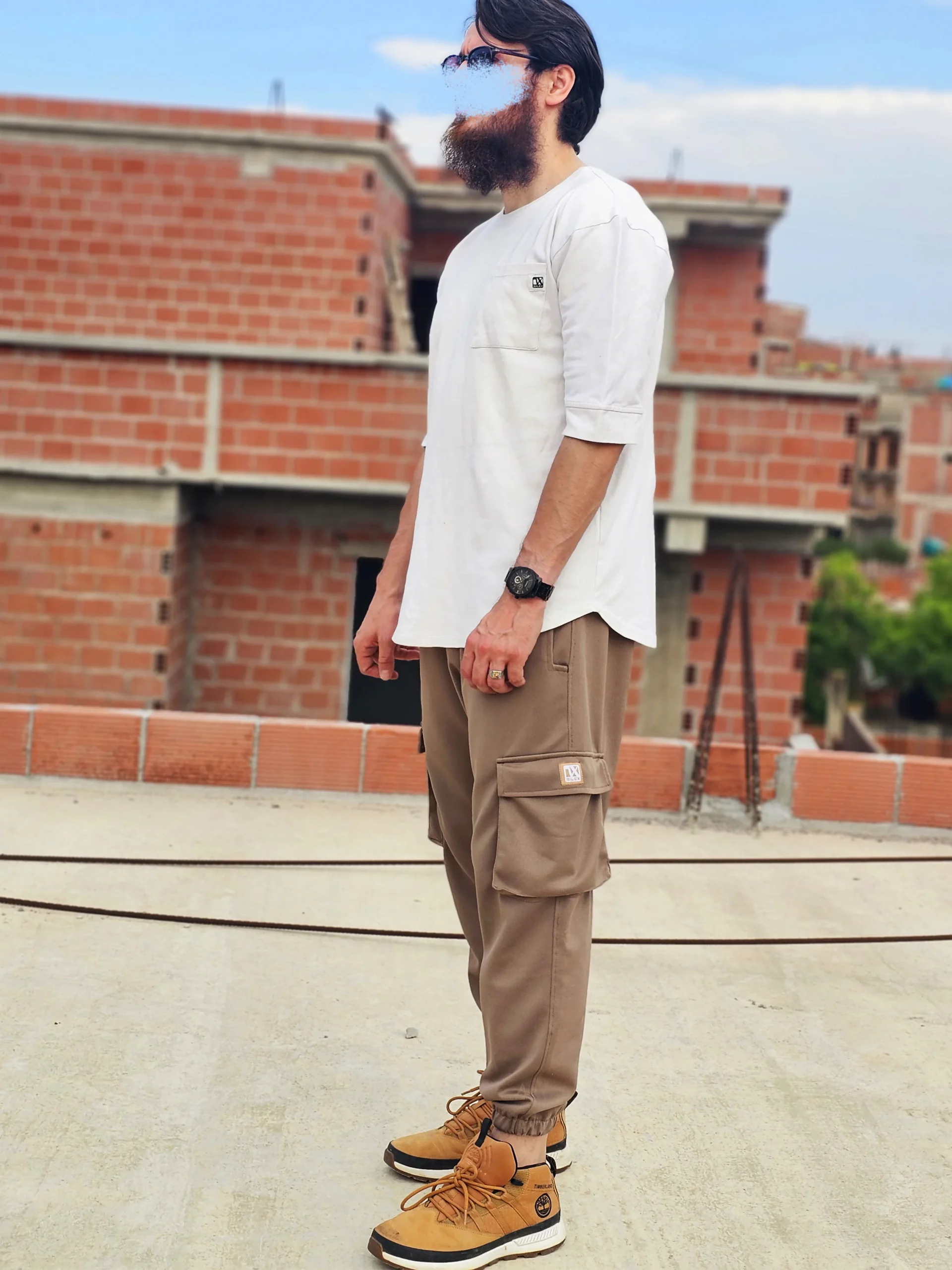 Pantalon Cargo - Oversize Homme - beige - Style Streetwear & Urbain | Silex – Image 2