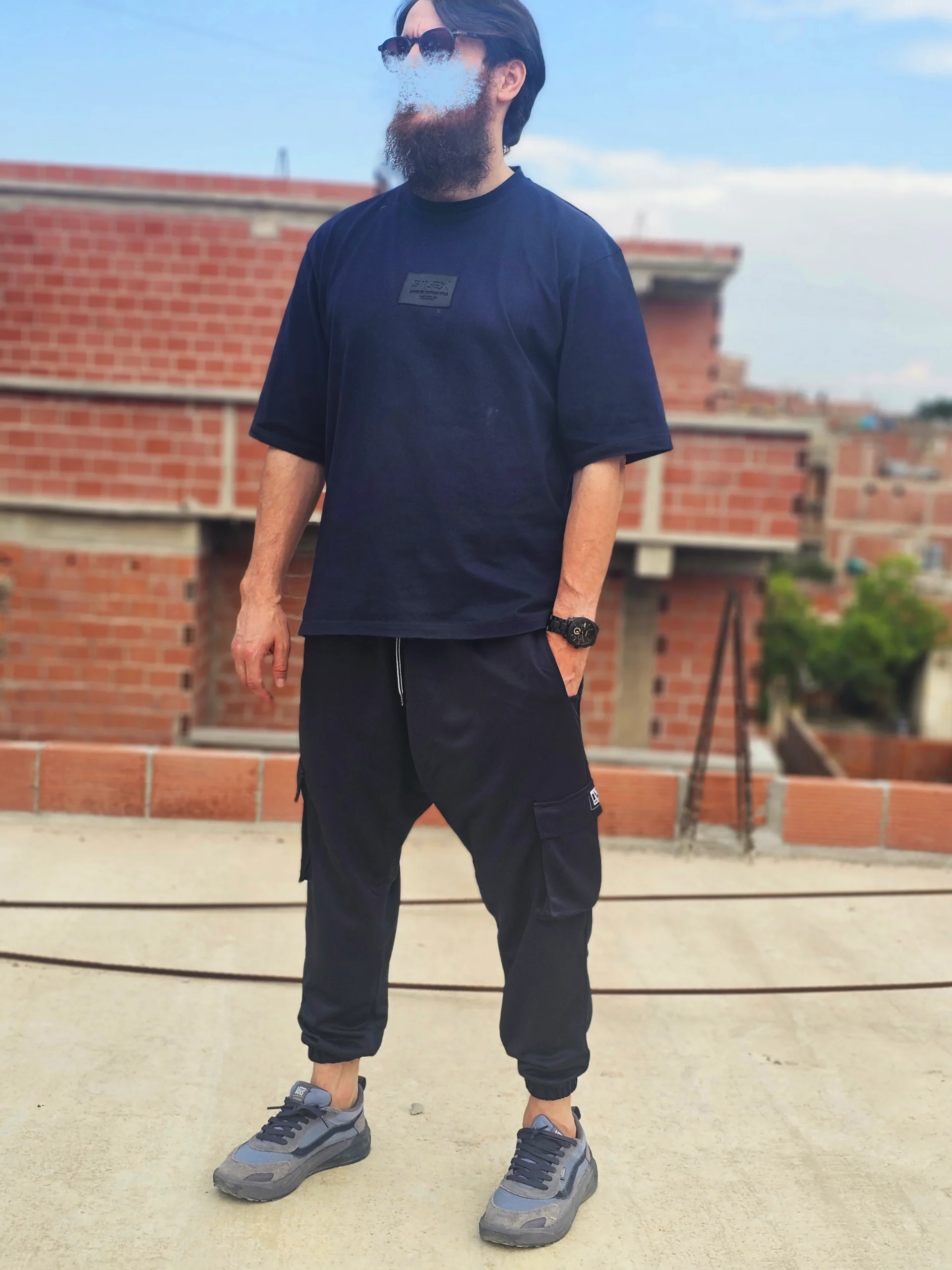 Pantalon Cargo - Oversize Homme - bleu nuit- Style Streetwear & Urbain | Silex – Image 4