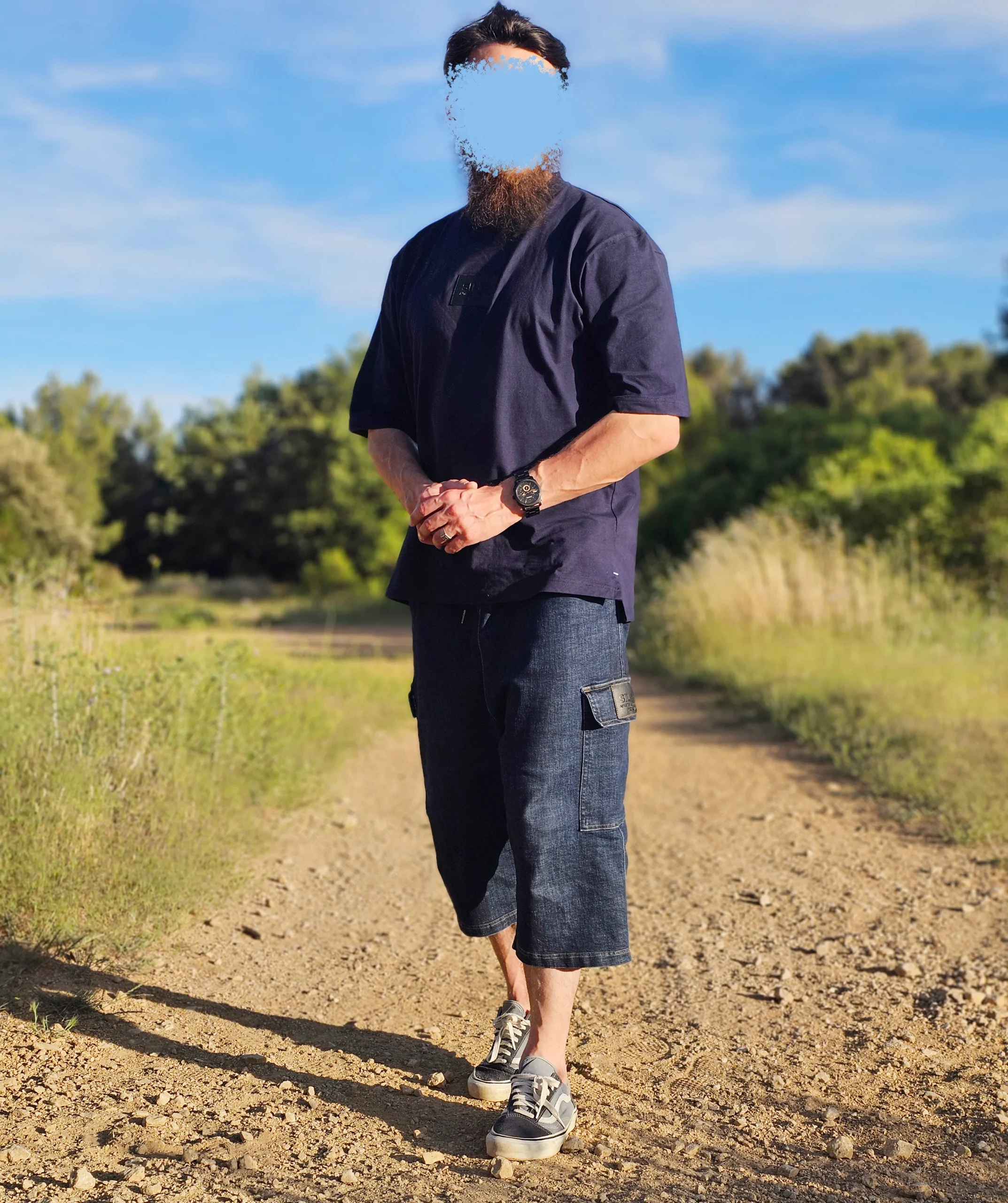 Bermuda Cargo Oversize Homme Bleu- Style Streetwear & Urbain | Silex – Image 11