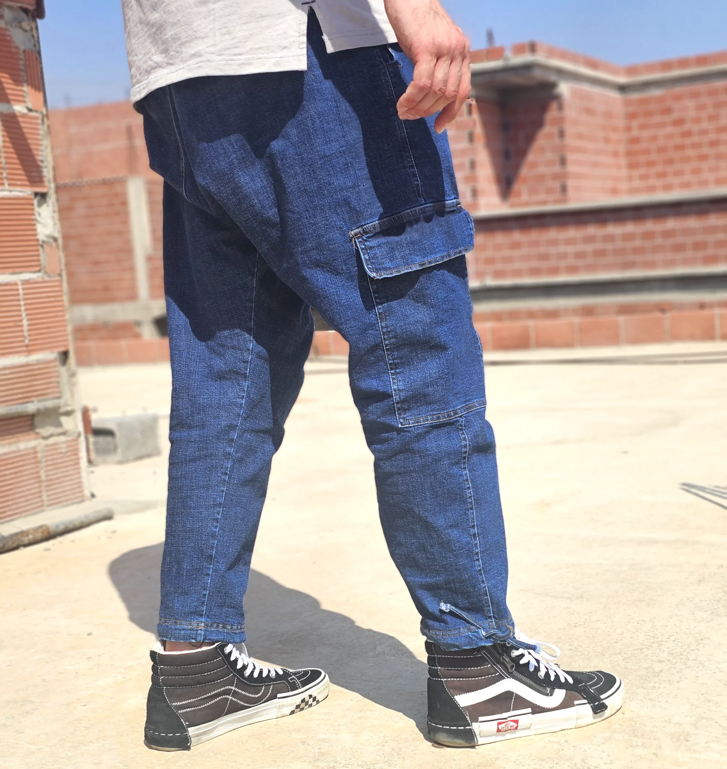 Jean Cargo Oversize Homme bleu brut- Style Streetwear & Urbain | Silex – Image 10