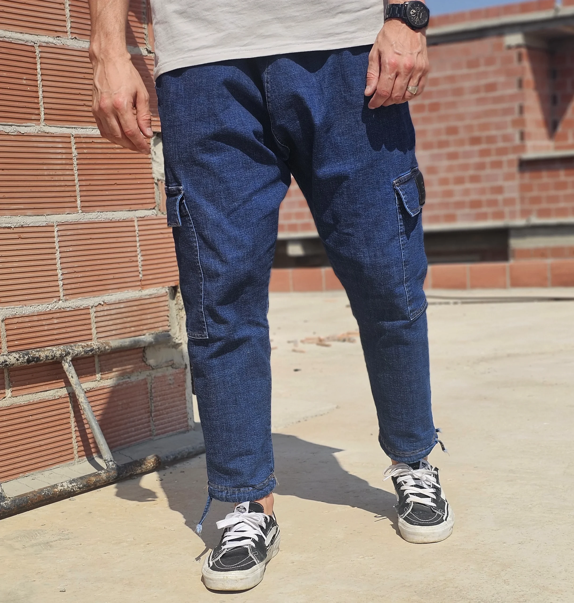 Jean Cargo Oversize Homme bleu brut- Style Streetwear & Urbain | Silex – Image 17
