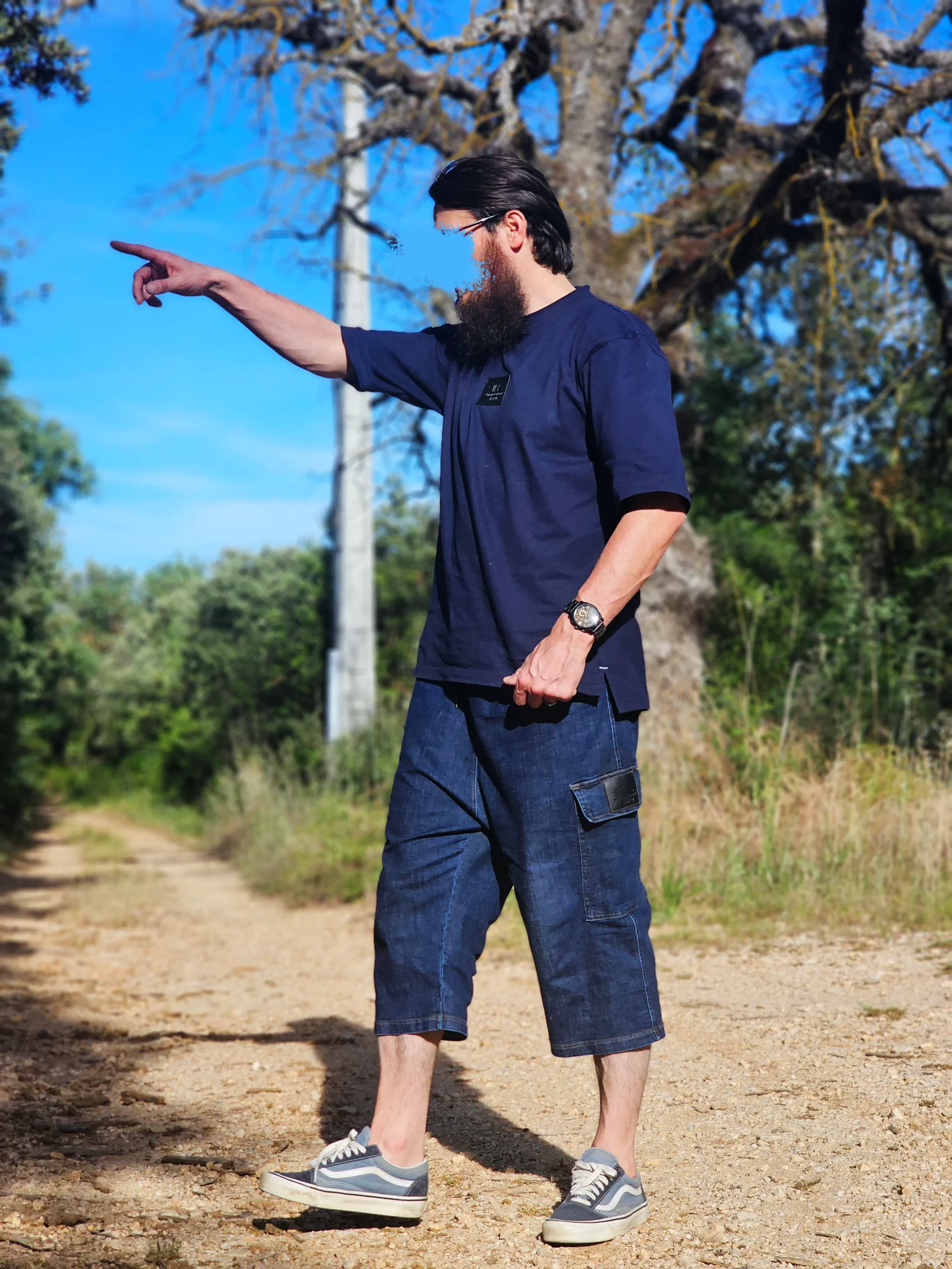 Bermuda Cargo Oversize Homme Bleu- Style Streetwear & Urbain | Silex – Image 3