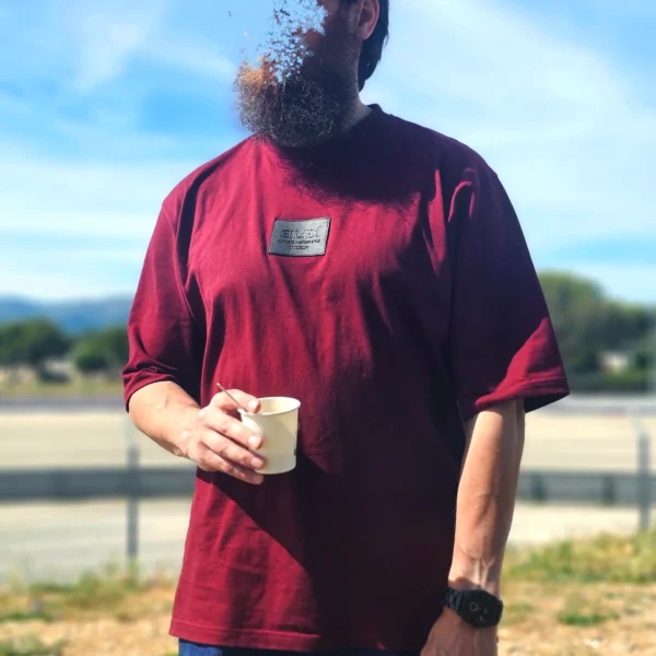 T-shirt 100% Coton - coupe Oversize Homme - bordeaux - Style Streetwear & Urbain | Silex