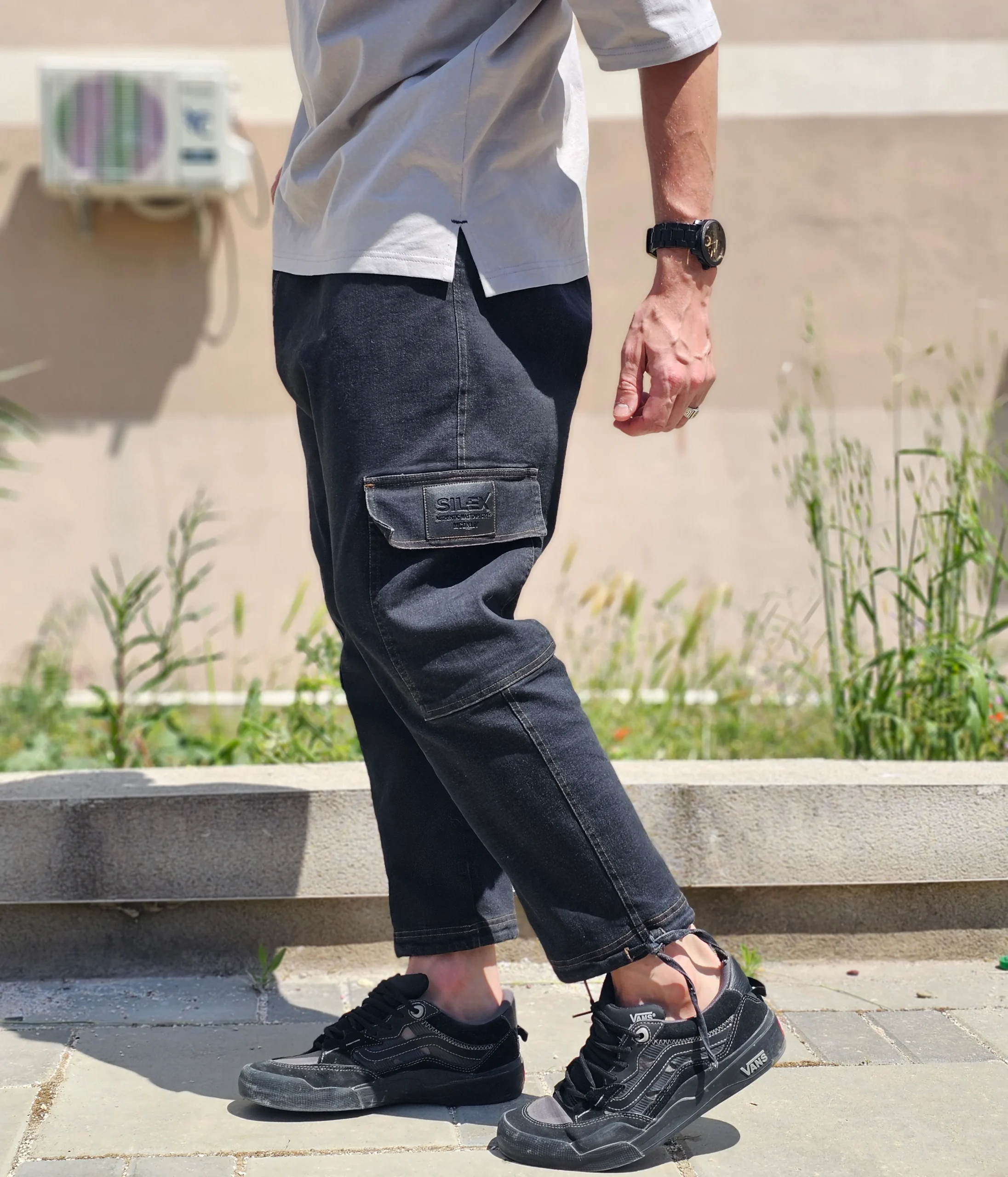Jean Cargo Oversize Homme bleu brut- Style Streetwear & Urbain | Silex – Image 4