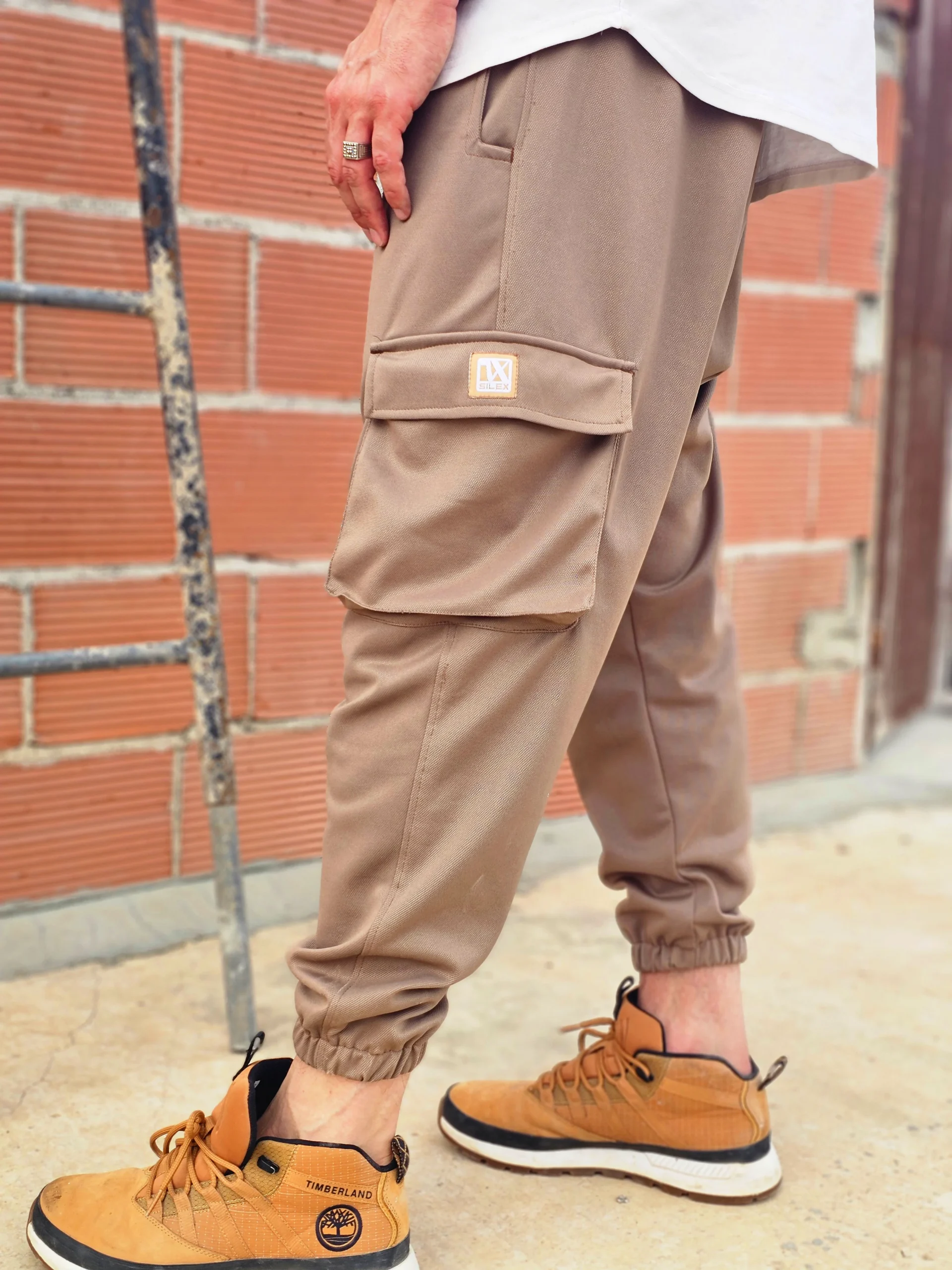Pantalon Cargo - Oversize Homme - beige - Style Streetwear & Urbain | Silex – Image 3