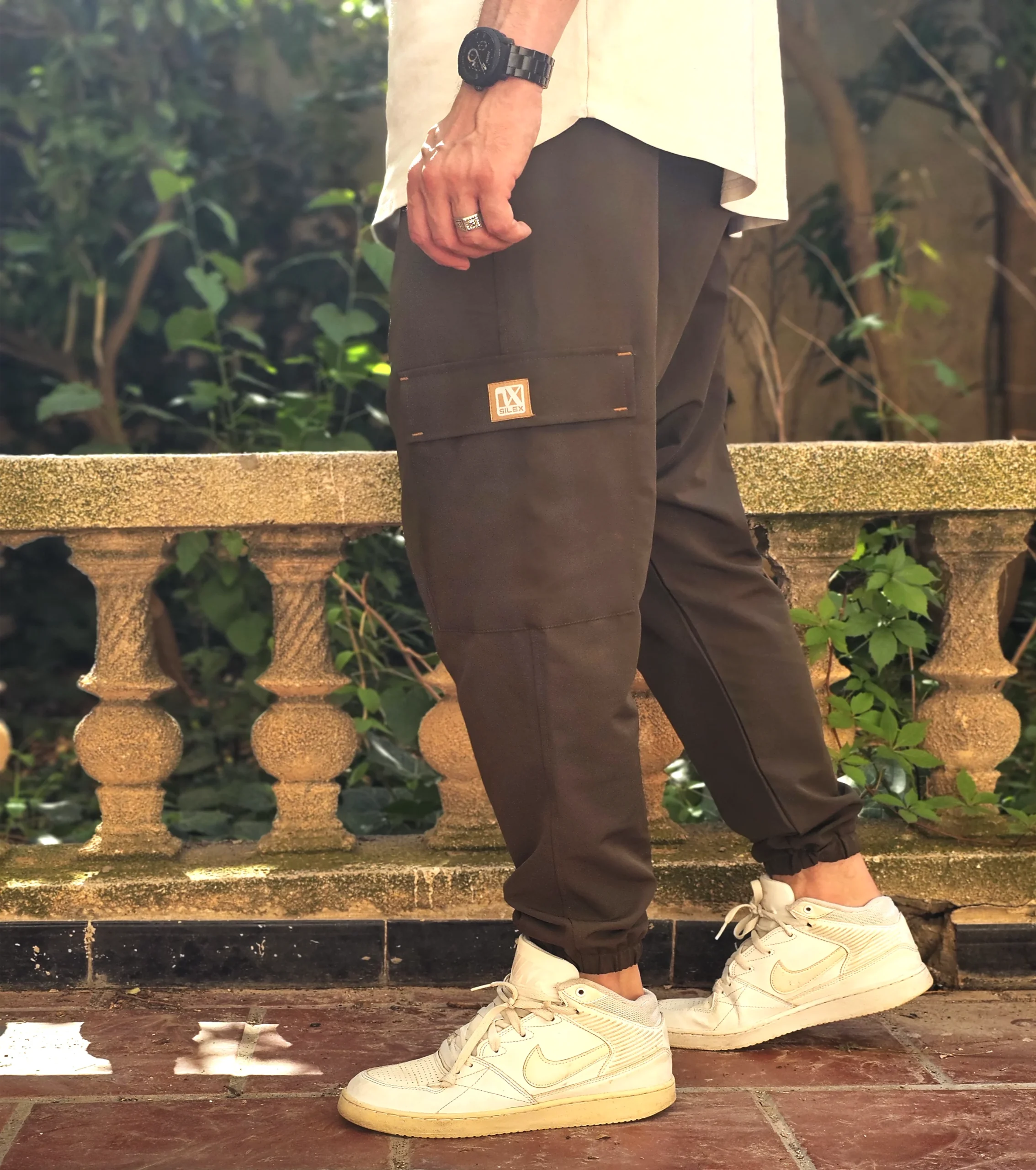 Pantalon Cargo - Oversize Homme - Vert militaire - Style Streetwear & Urbain | Silex – Image 4
